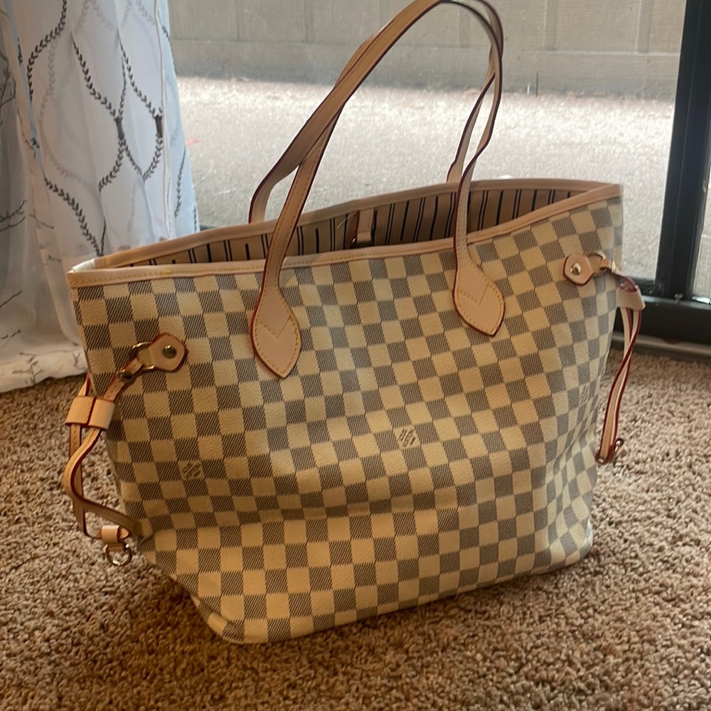 Louis Vuitton Tote grey/white checkered